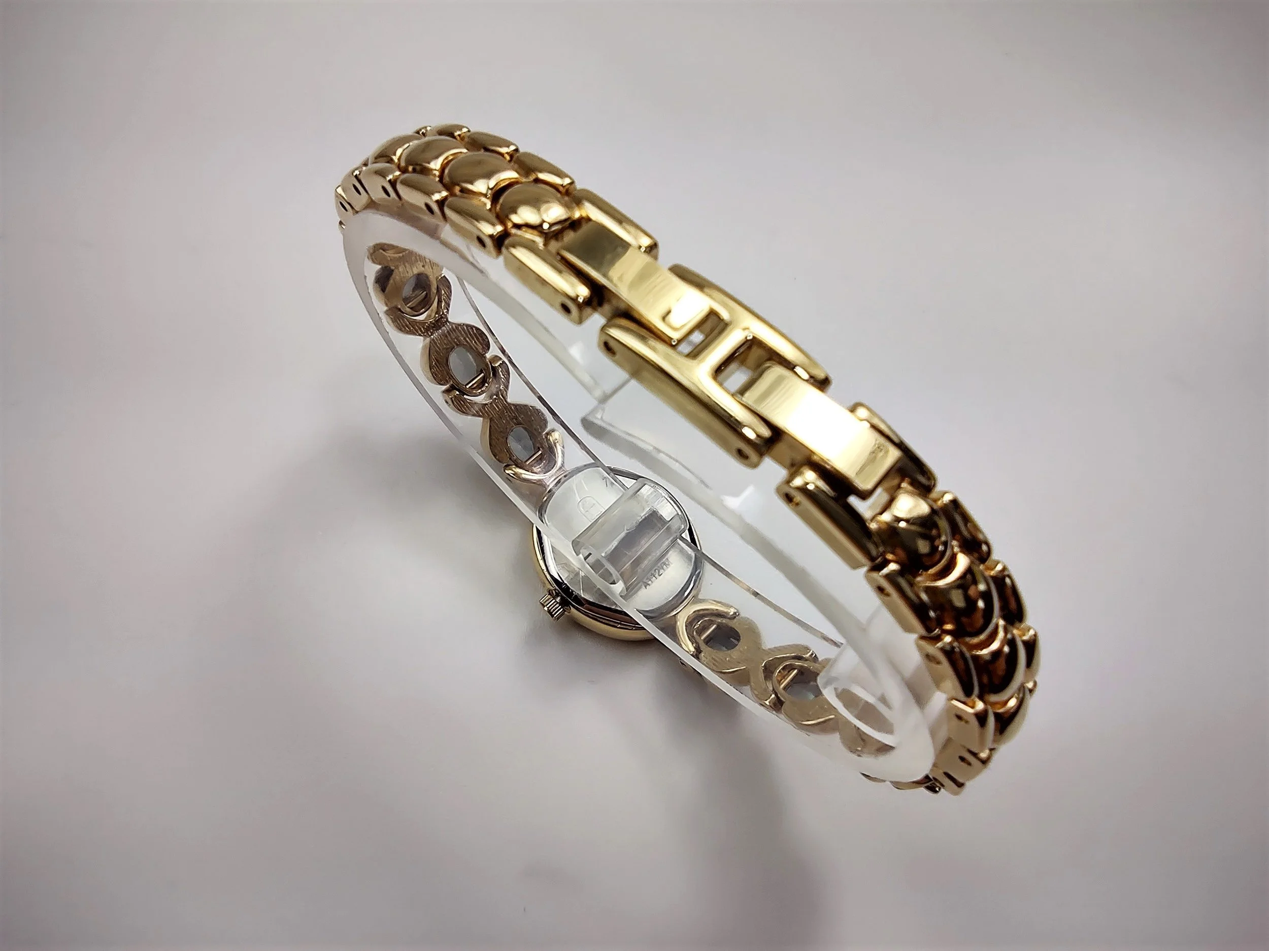 Rare Vintage Gold Womens Ladies Jules Jurgensen JJ Apropos MOP